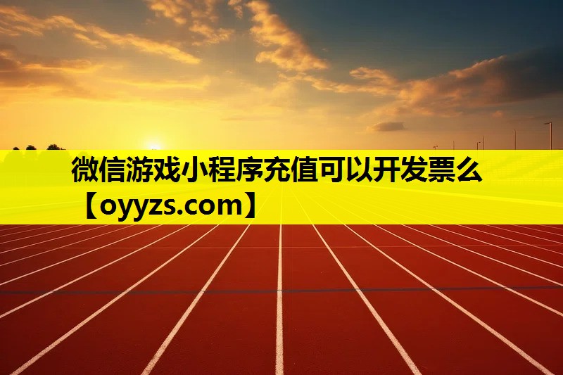 微信游戏小程序充值可以开发票么